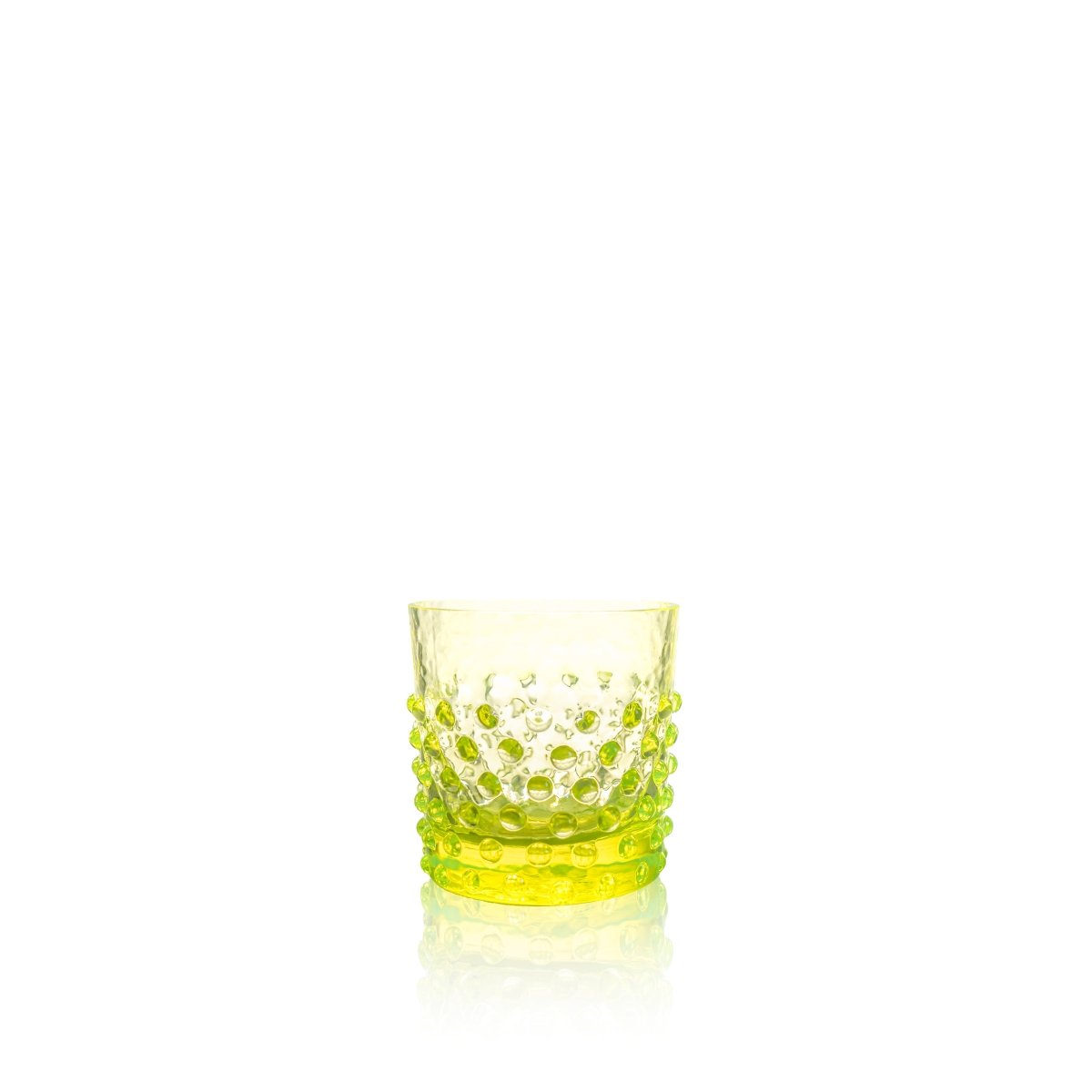klimchi-hobnail-verre-whisky-jaune-neon-citrine-150ml image 1