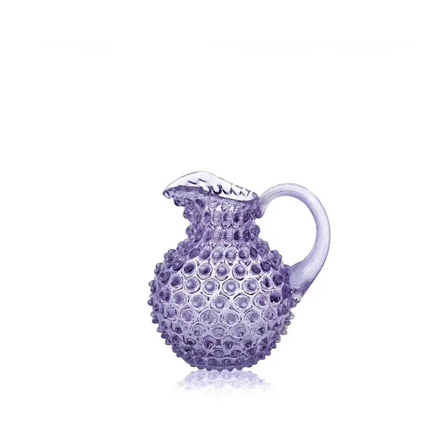 klimchi-hobnail-pichet-lavande-1-l-en-verre image 1