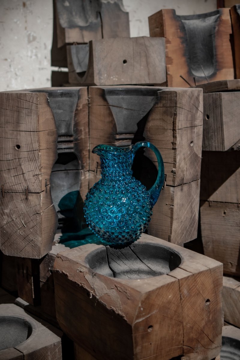 klimchi-hobnail-aquamarine-carafe-verre-2-l image 4