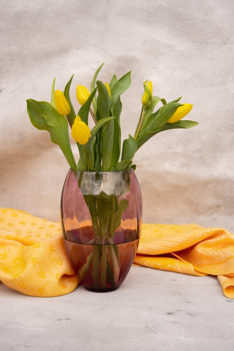 klimchi-marika-vase-ovale-violet-cristal-fleurs image 3