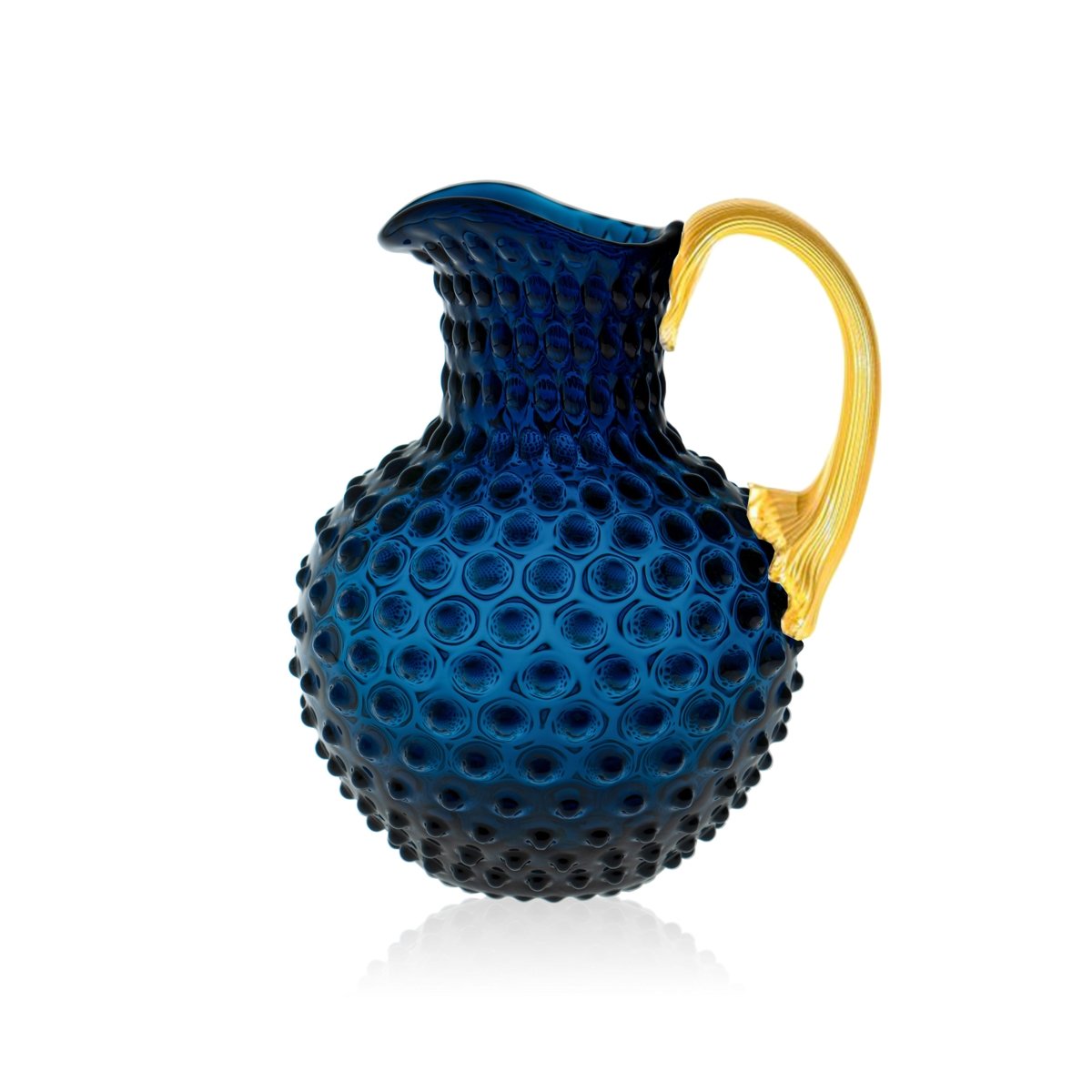klimchi-hobnail-carafe-2l-bleue-anse-dor-e-24-carats image 1
