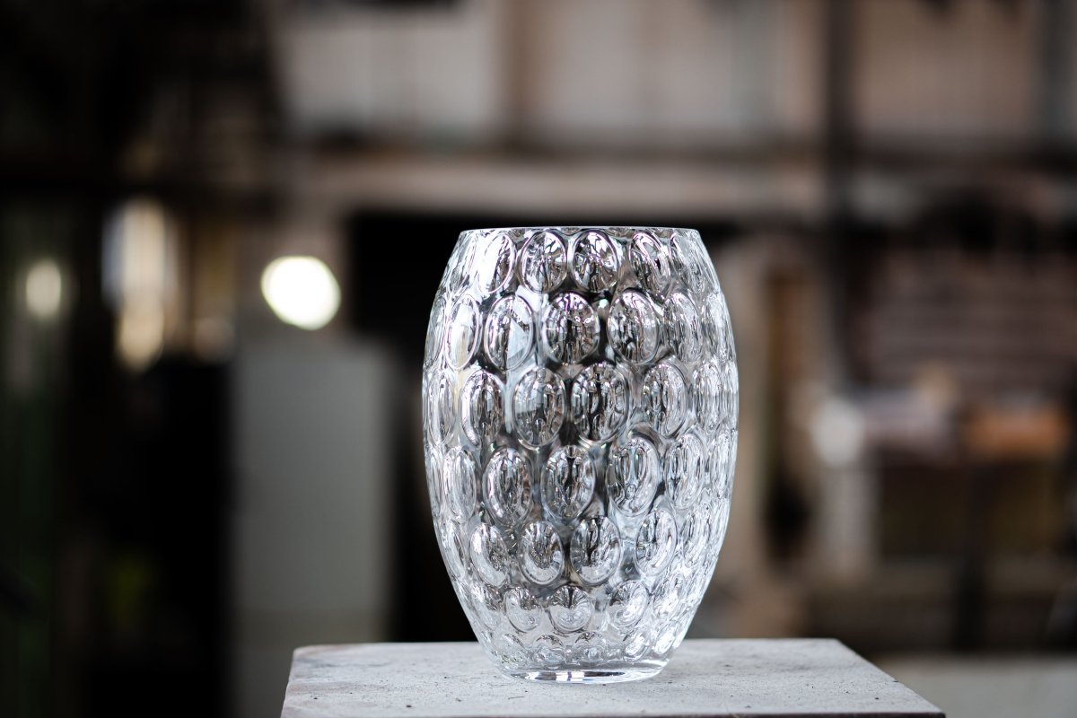 klimchi-kugel-vase-cristal-ovale-transparent image 2