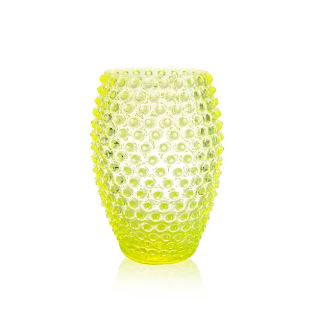 klimchi-hobnail-neon-citrine-vase-ovale-jaune-uv image 1
