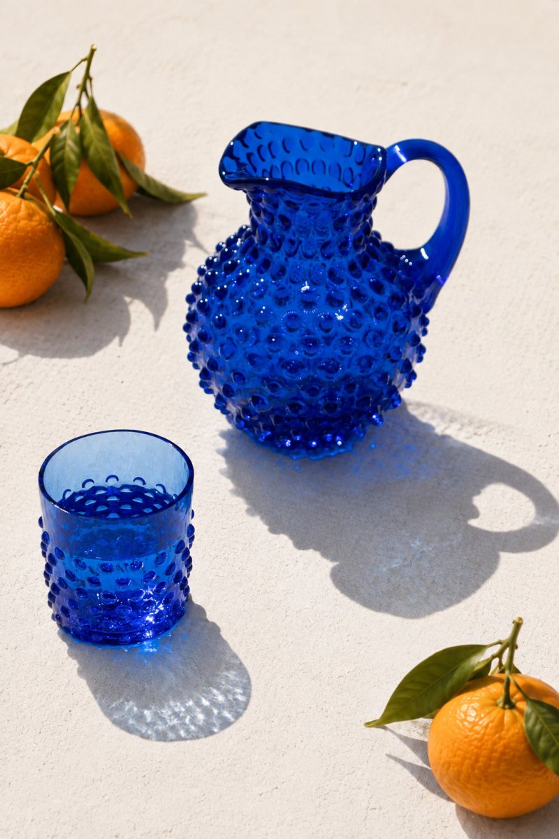 klimchi-hobnail-carafe-electric-blue-small-1-l-bleu-lectrique image 4