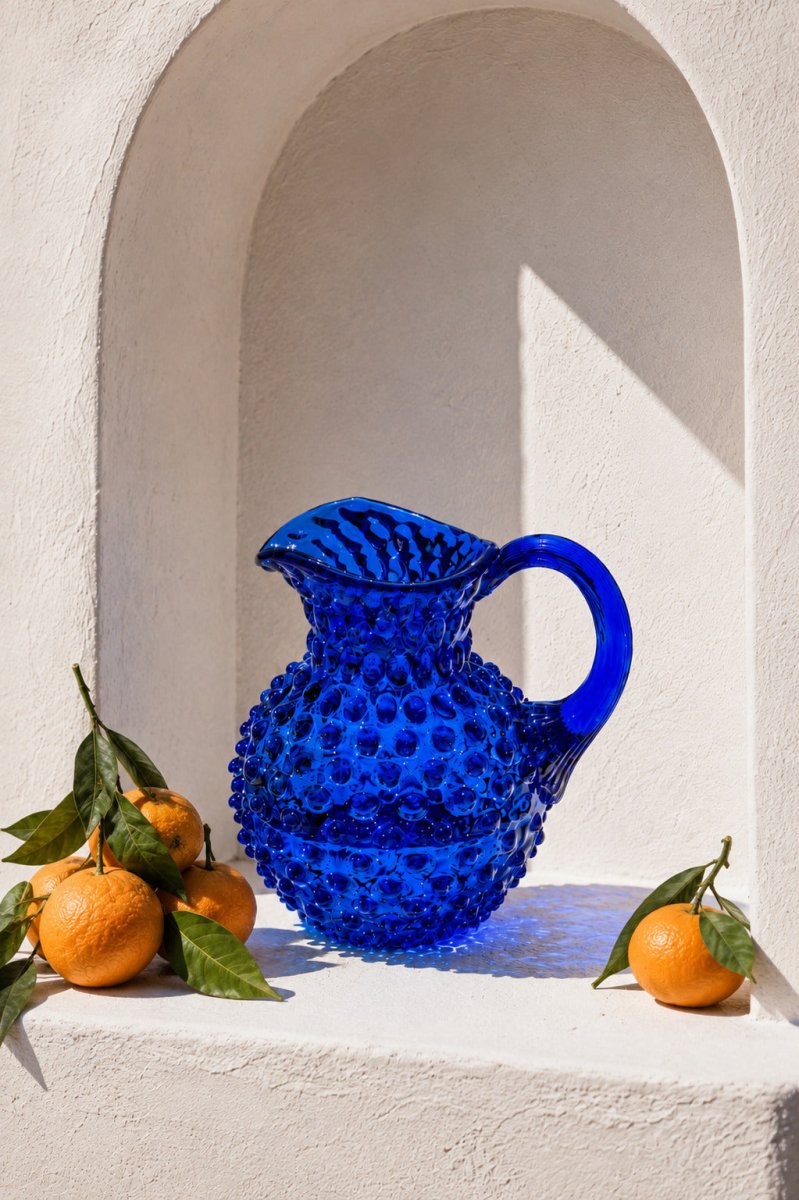 klimchi-hobnail-carafe-electric-blue-small-1-l-bleu-lectrique image 2