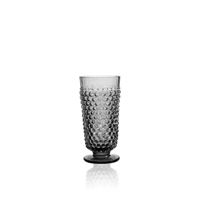 klimchi-hobnail-grey-smoke-verre-pied-lot-de-2 image 1