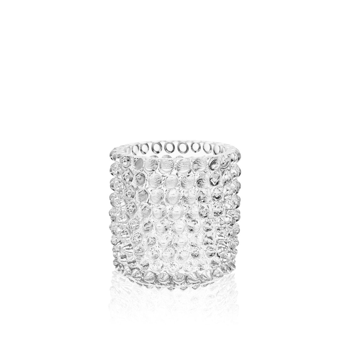 klimchi-hobnail-bougeoir-cristal-transparent-petit-vase image 1