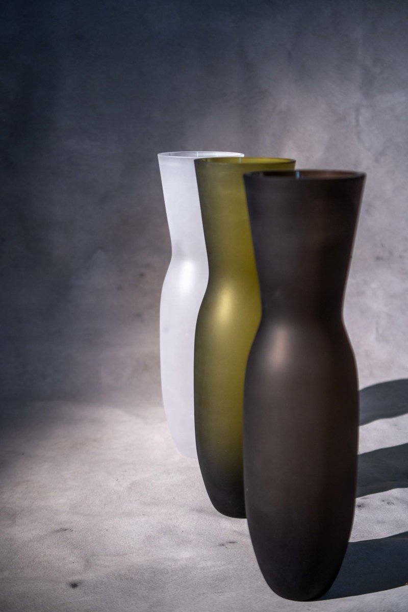 klimchi-monochrome-olive-vase-vert-23-cm-artisanal image 4