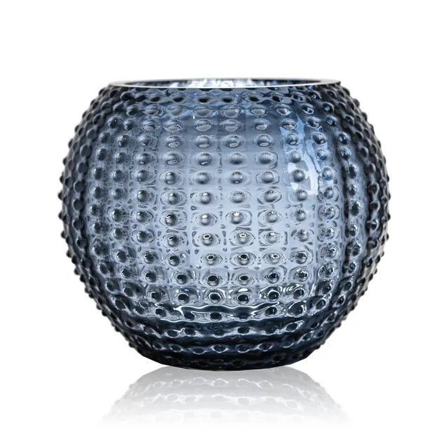 klimchi-hobnail-grand-vase-rond-blue-smoke-bleu image 1