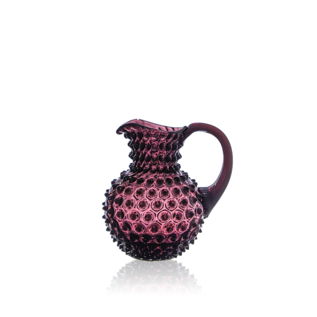 klimchi-hobnail-carafe-violet-1-l-verre-aigue-marine image 1