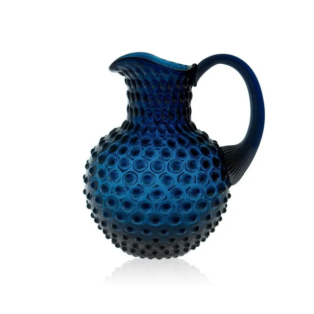 klimchi-hobnail-carafe-2-l-bleu-royal-cristal image 1