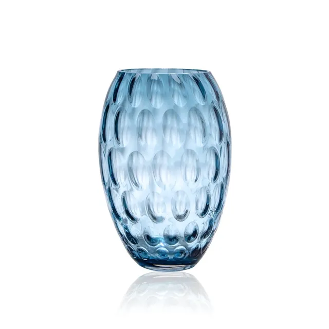 klimchi-kugel-vase-ovale-bleu-fum-verre-sans-plomb image 1