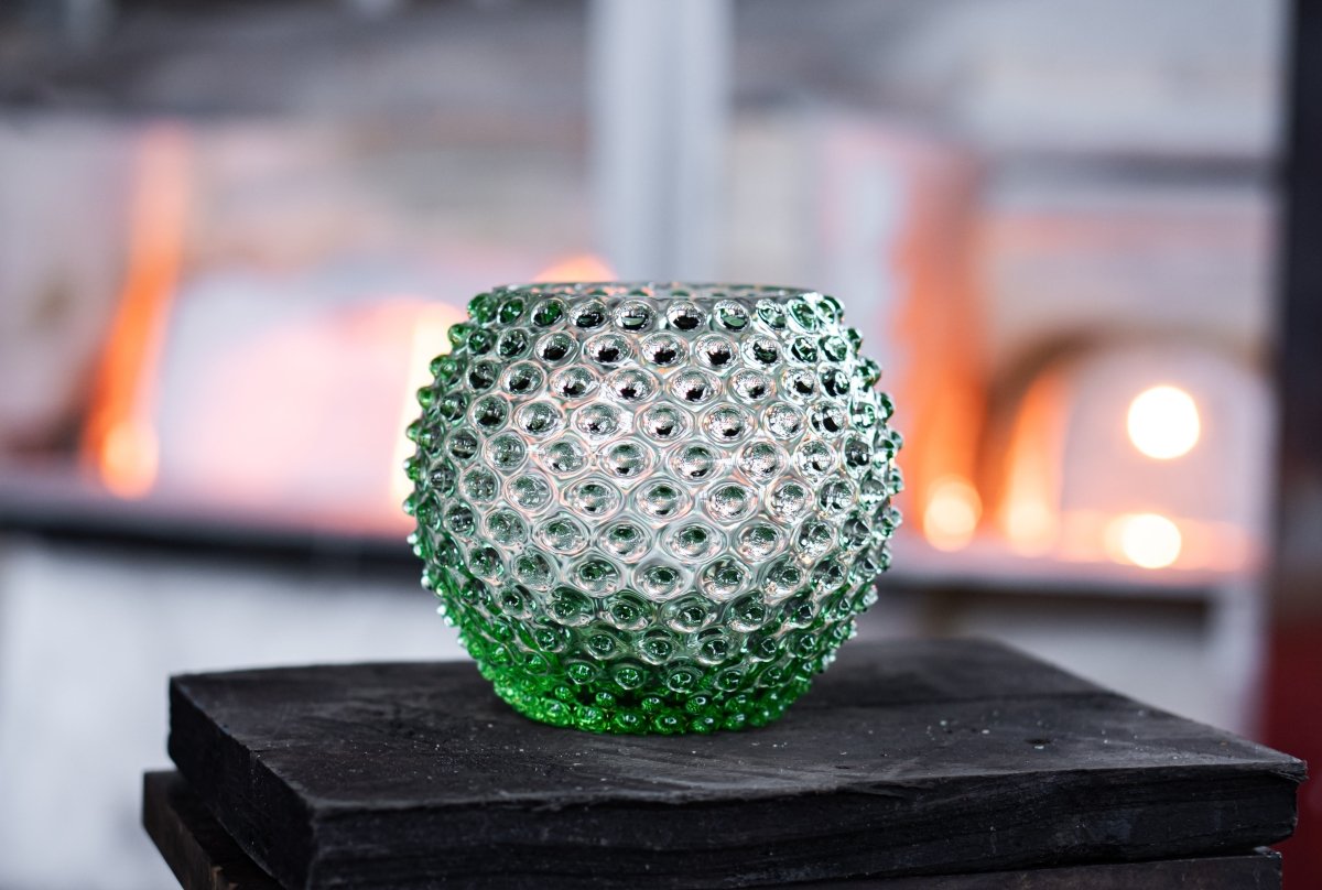 klimchi-hobnail-vase-boule-vert-clair-petit-mod-le-cristal image 6