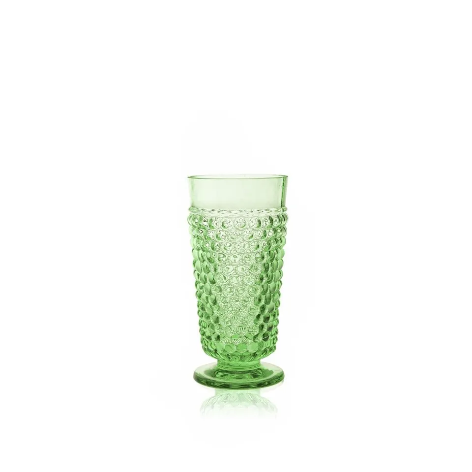 klimchi-hobnail-gobelets-verts-30cl-lot-2-cristal image 1