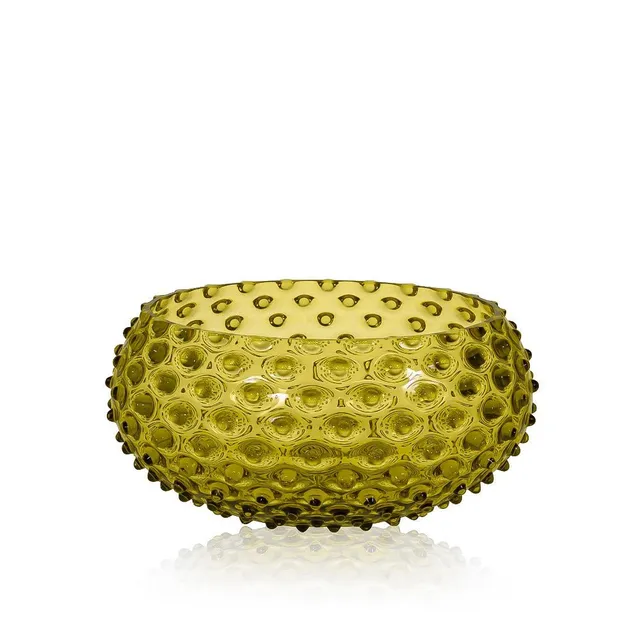 klimchi-hobnail-bol-en-verre-vert-bonsa-saladier image 1