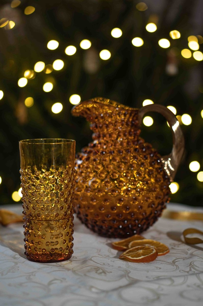 klimchi-hobnail-tumbler-haut-verre-ambre-l-unit-400-ml image 3