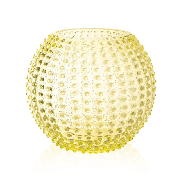 klimchi-hobnail-vase-rond-large-citrine-vert-fonc image 1