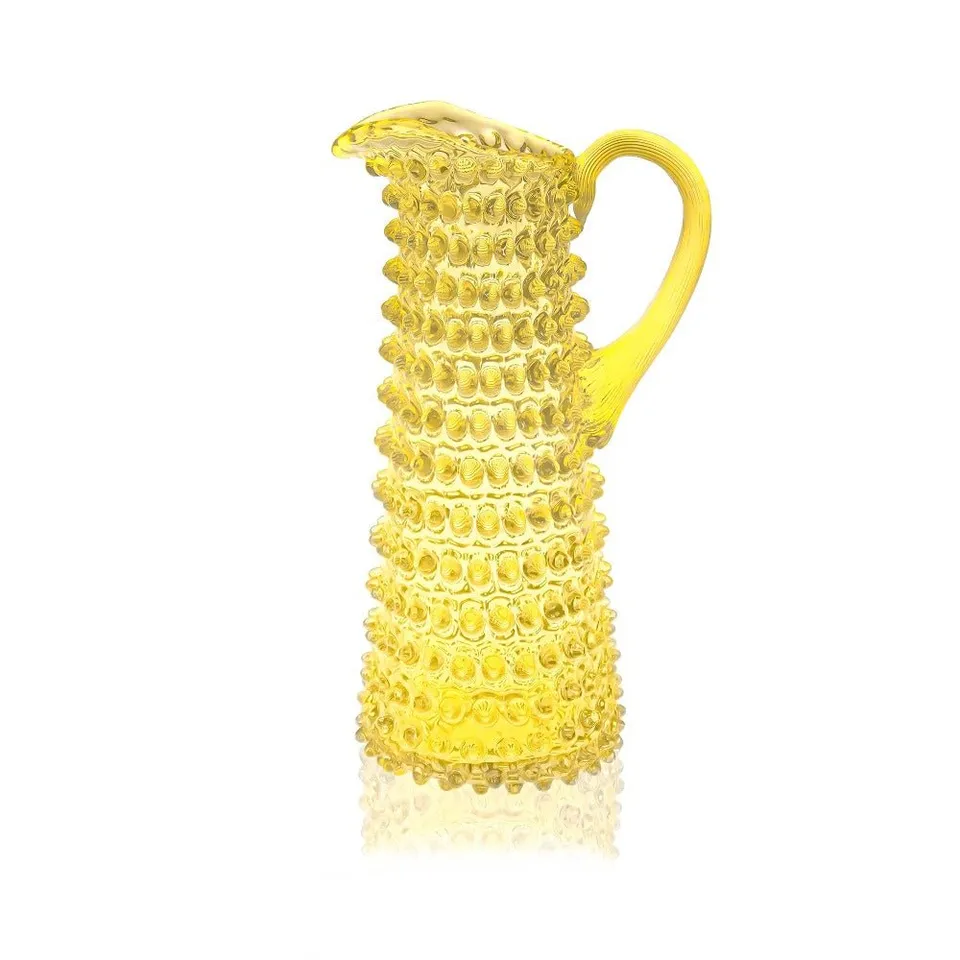 klimchi-hobnail-pichet-1-l-citrine-jaune-en-verre image 1