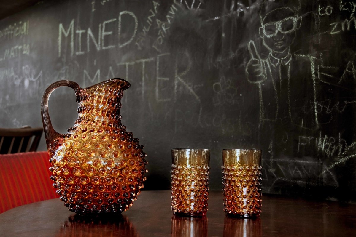 klimchi-hobnail-amber-carafe-pichet-2-l image 4