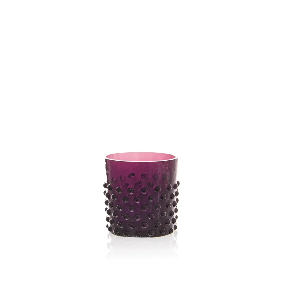 klimchi-hobnail-violet-verre-whisky-150-ml image 1
