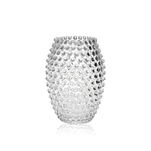 klimchi-hobnail-vase-ovale-cristal-transparent image 1