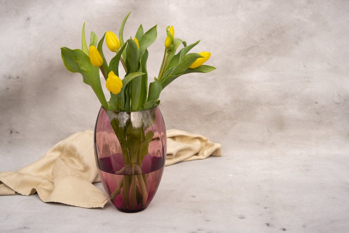 klimchi-marika-vase-ovale-violet-cristal-fleurs image 2