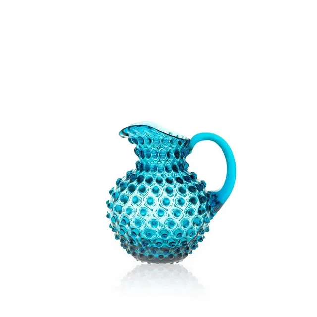 klimchi-hobnail-carafe-aquamarine-1-l-en-verre image 1