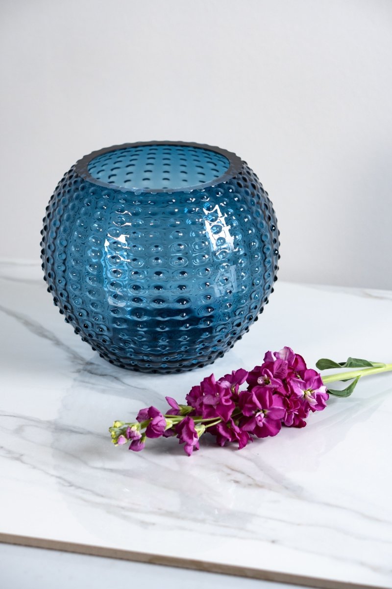 klimchi-hobnail-grand-vase-rond-blue-smoke-bleu image 2
