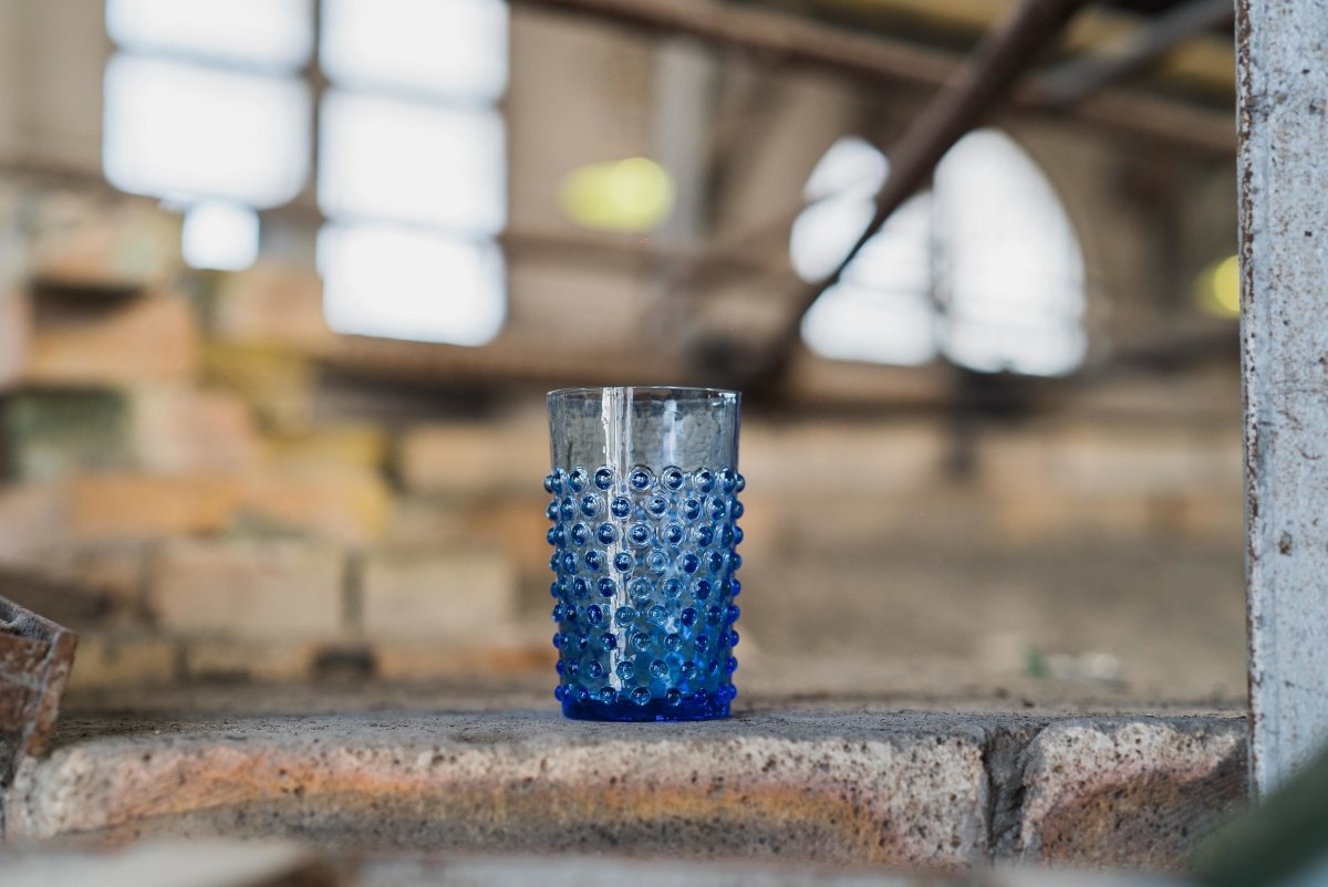 klimchi-hobnail-verre-bleu-clair-200-ml-1-verre image 2