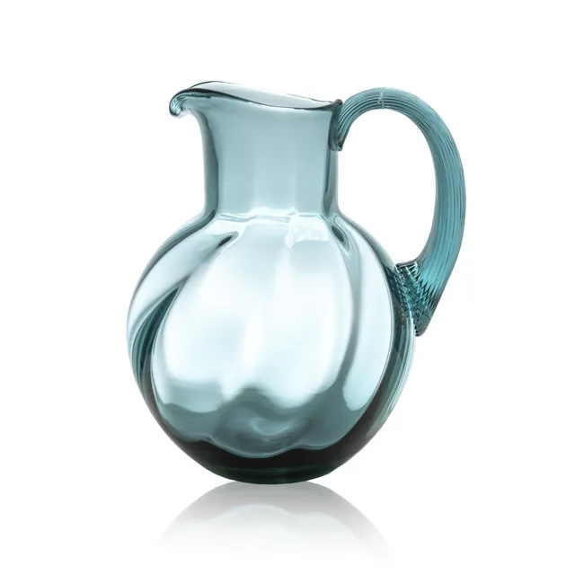 klimchi-marika-misty-blue-pichet-2-l-bleu-verre-boh-me image 1