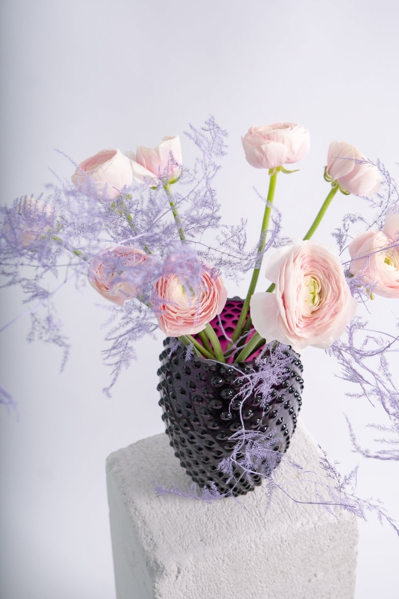 klimchi-hobnail-vase-ovale-violet-sans-plomb image 3