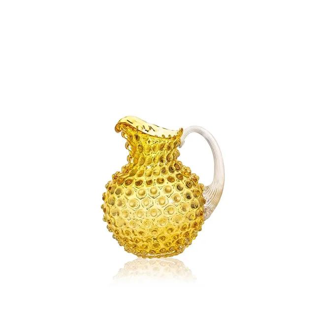 klimchi-hobnail-cruche-ambre-1000ml-petit-mod-le-sans-plomb image 1