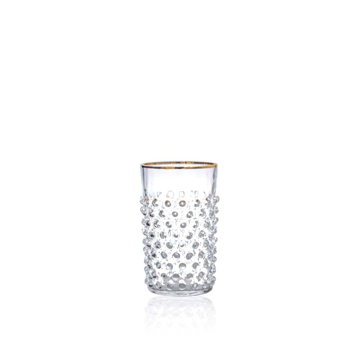 klimchi-hobnail-verre-cristal-bord-dor-200-ml-lot-de-2 image 1