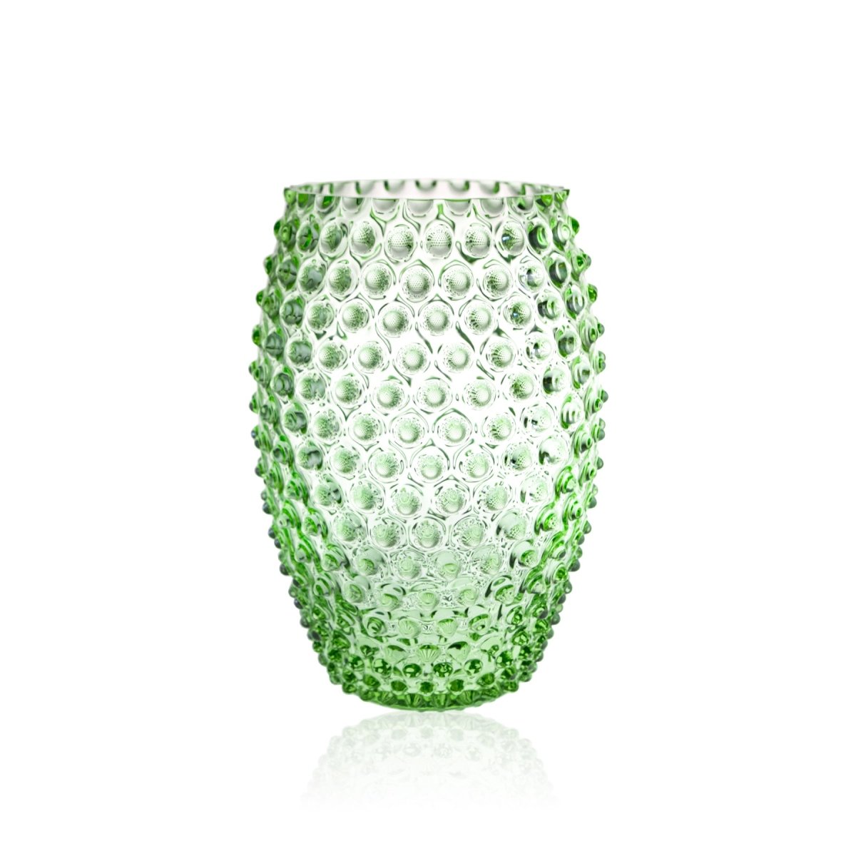 klimchi-hobnail-vase-ovale-vert-clair-sans-plomb image 1