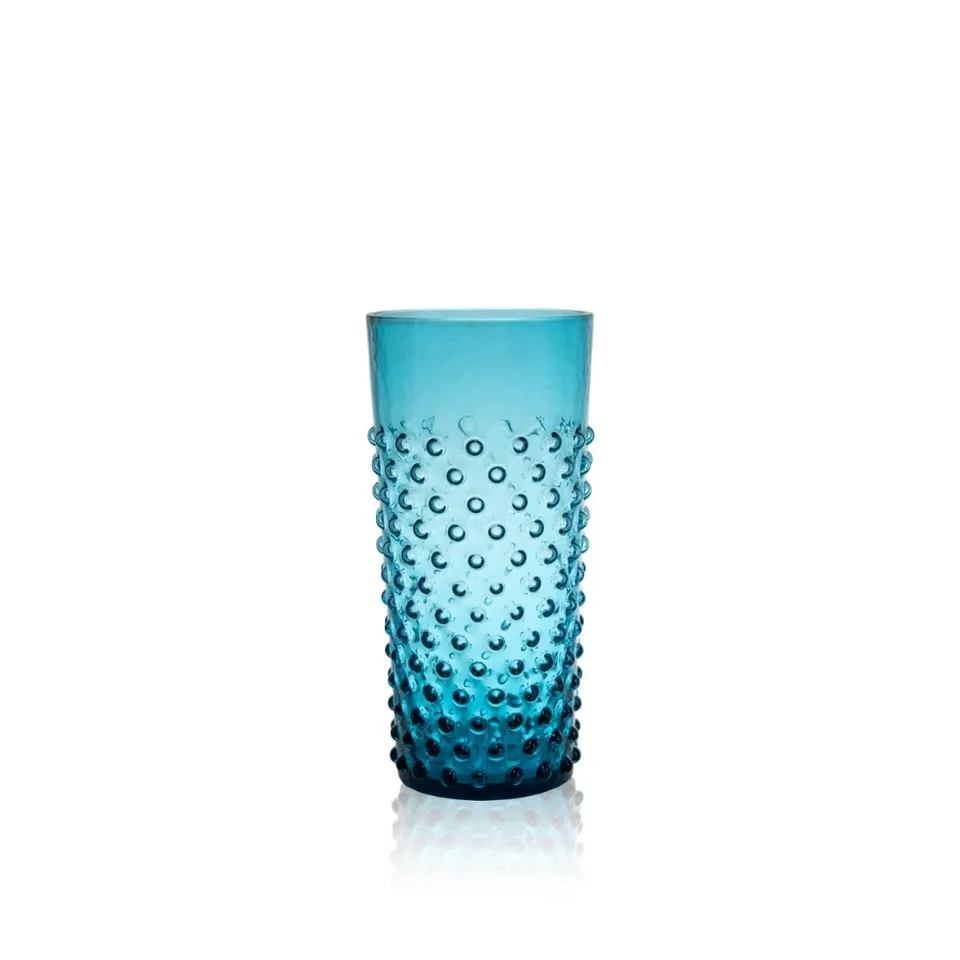 klimchi-hobnail-aquamarine-verre-bleu-grand-400-ml-1-pi-ce image 1