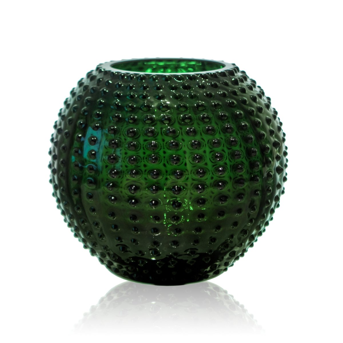 klimchi-hobnail-grand-vase-rond-vert-fonc image 1