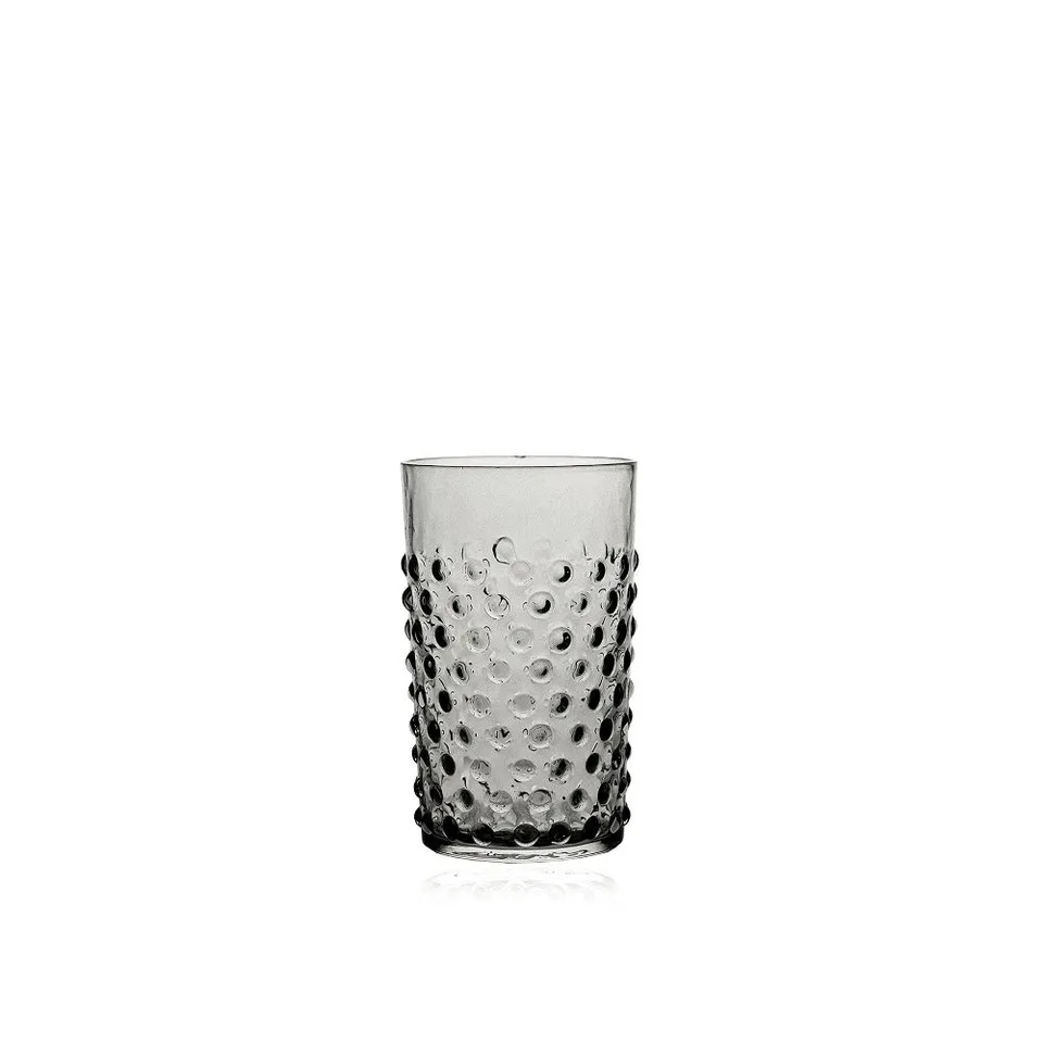 klimchi-hobnail-grey-smoke-verre-gris-200-ml-lot-de-2 image 1
