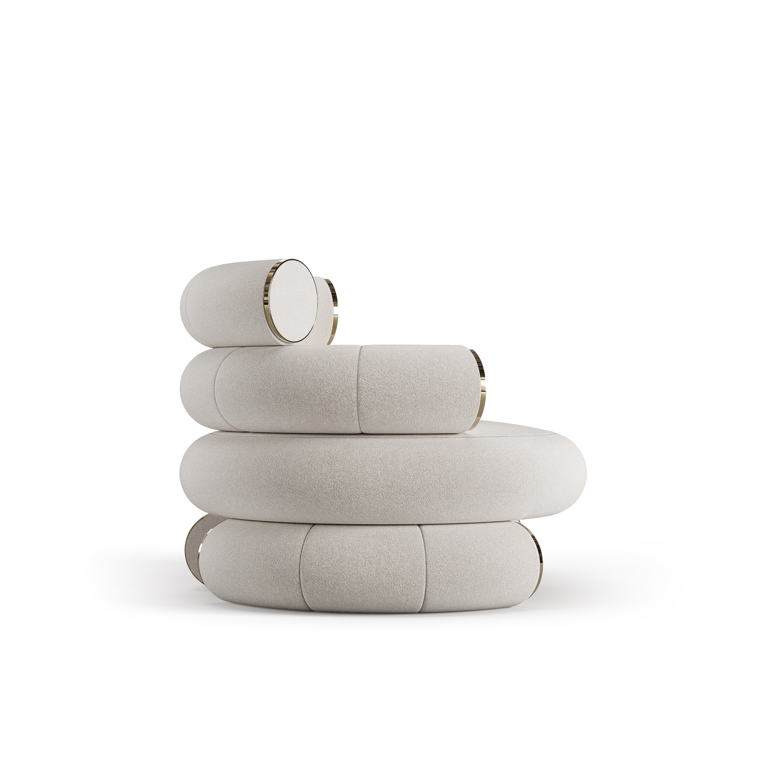 bablanc-rond-fauteuil-tissu-acier-dor image 3