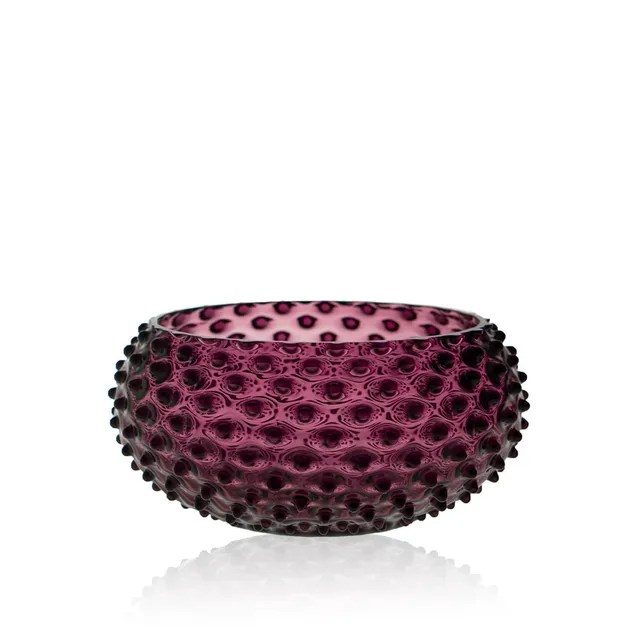 klimchi-hobnail-bol-en-verre-violet-picots-cristal image 1