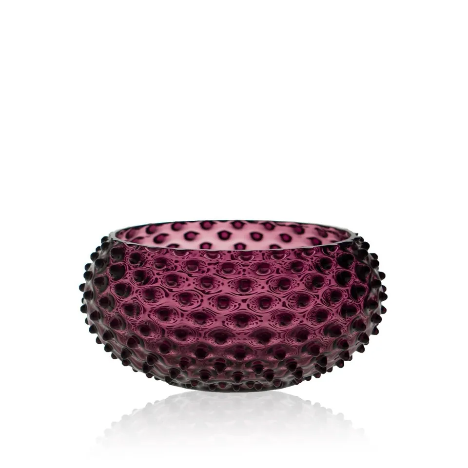 klimchi-hobnail-bol-en-verre-violet-picots-cristal image 1