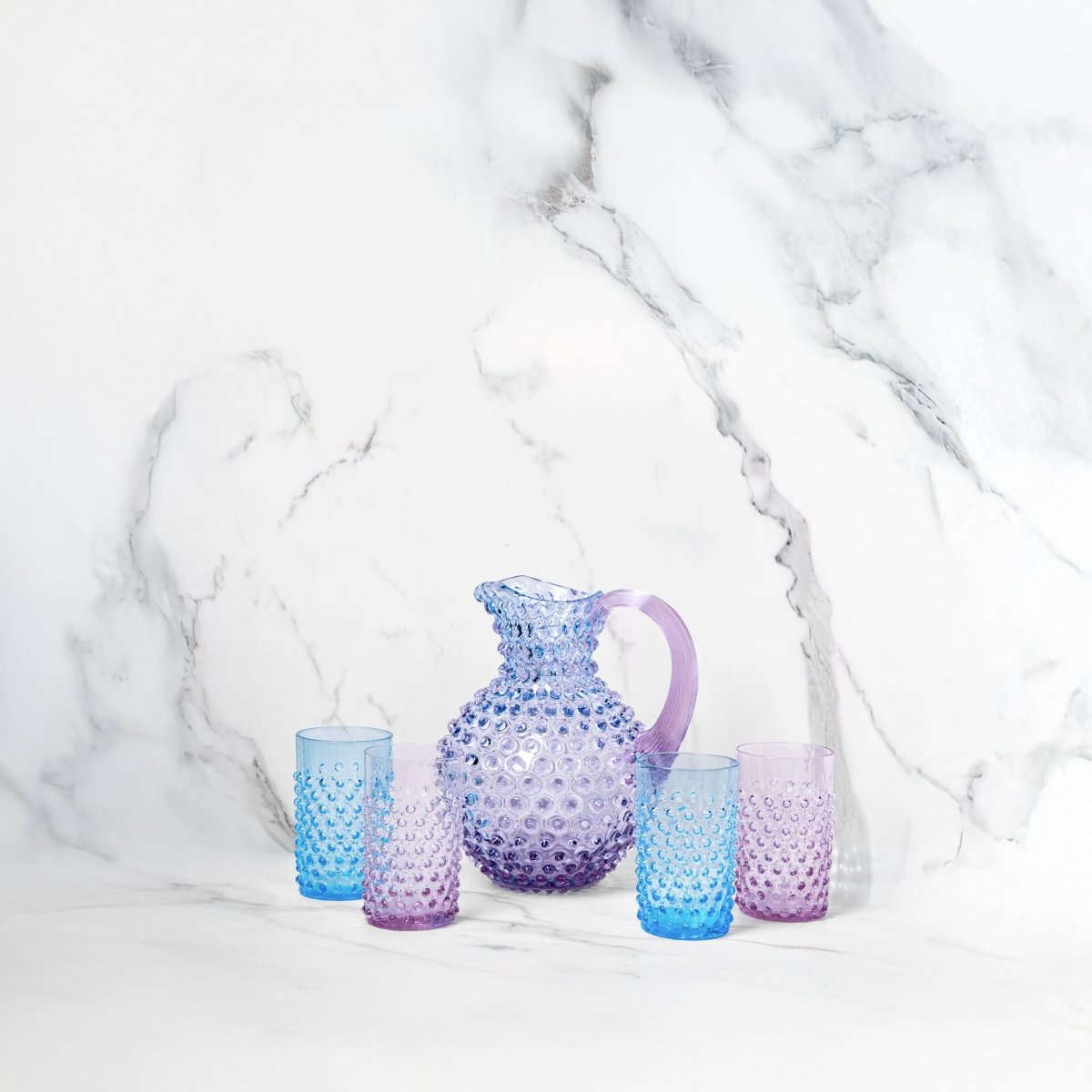 klimchi-hobnail-ensemble-carafe-galaxy-et-verres-eau image 2