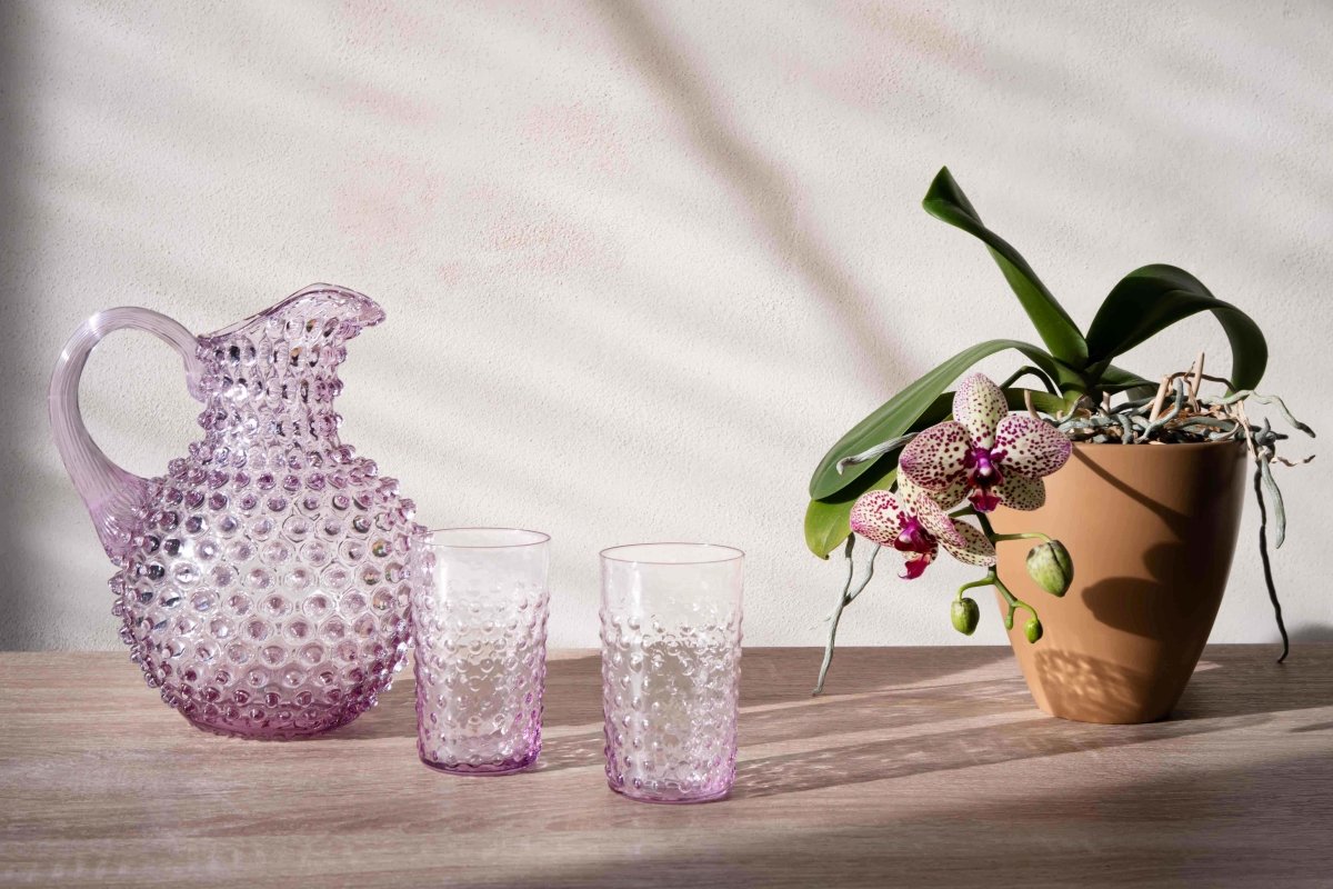 klimchi-hobnail-pichet-lilas-violet-2-l-verre-pois image 3