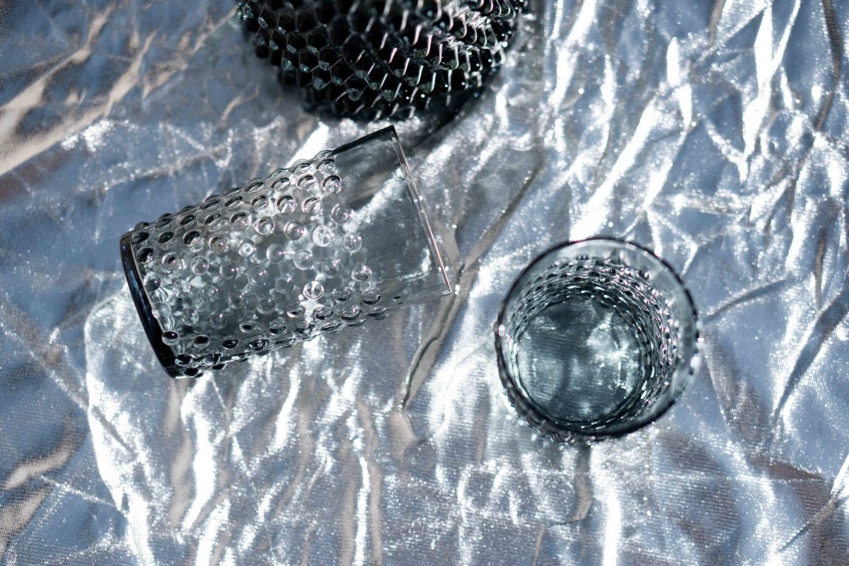 klimchi-hobnail-grey-smoke-verre-gris-200-ml-lot-de-2 image 3