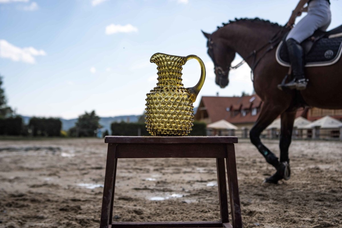 klimchi-hobnail-carafe-bonsai-green-2-litres image 4