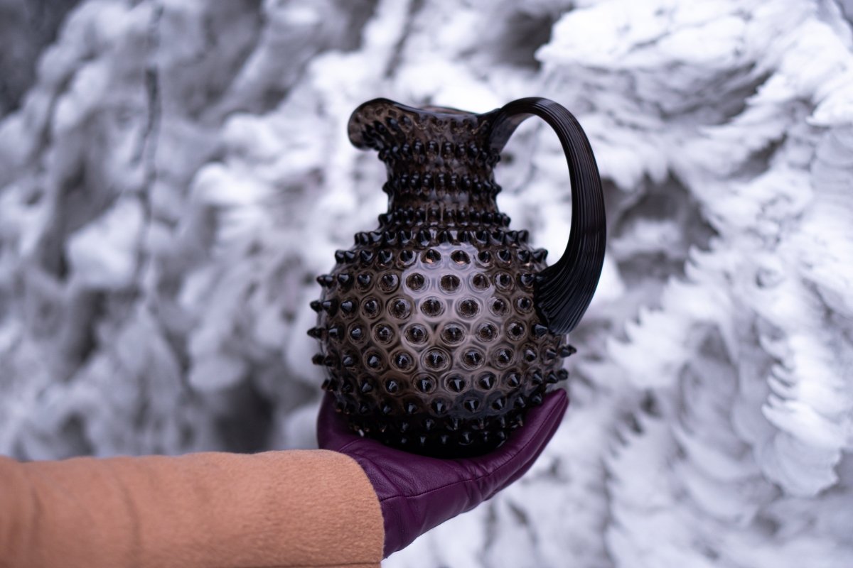 klimchi-hobnail-carafe-verre-black-smoke-2000-ml image 5