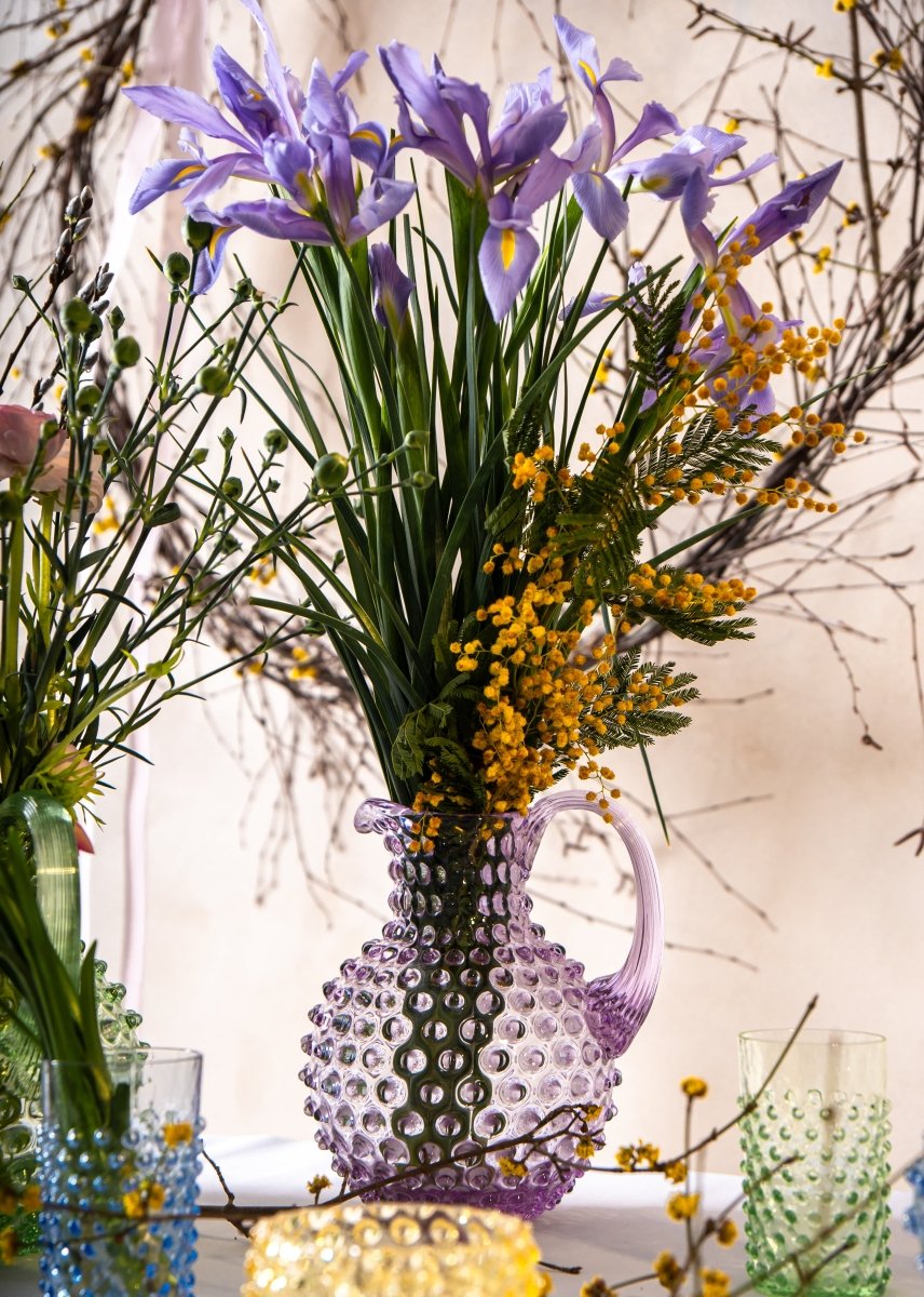 klimchi-hobnail-pichet-lilas-violet-2-l-verre-pois image 5