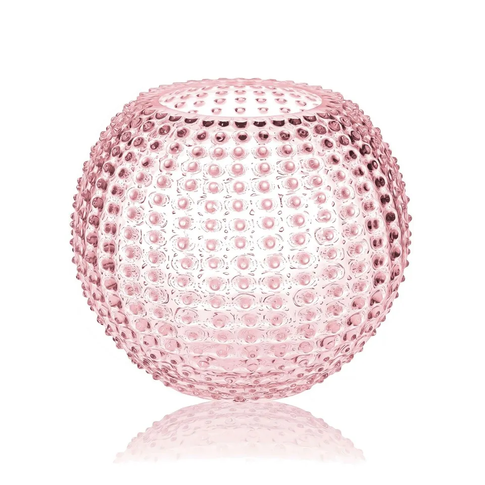 klimchi-hobnail-rosaline-grand-vase-boule-rose image 1