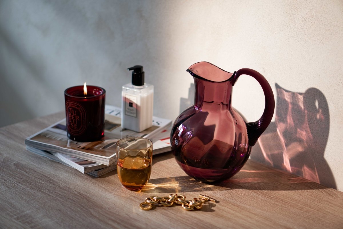 klimchi-marika-violet-carafe-pichet-verre-2-l image 3