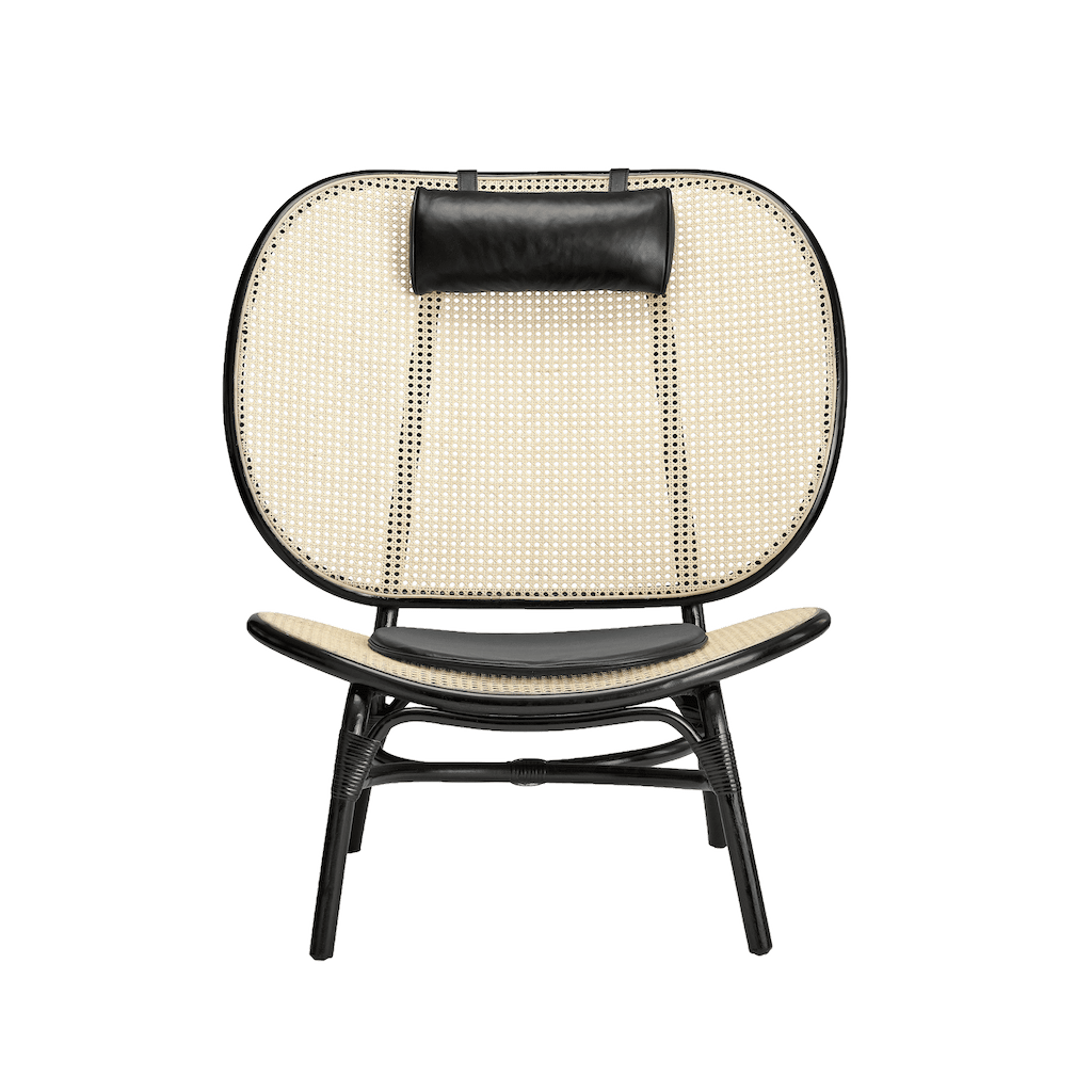 norr-11-nomad-fauteuil-rotin-bambou-cuir-cognac image 2