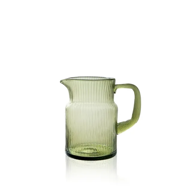 klimchi-ethel-petit-pichet-vert-olive-en-verre image 1
